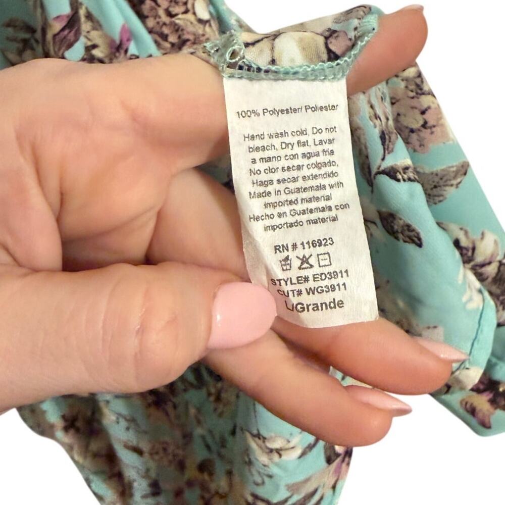 Easel Women's Cold Shoulder Blue Floral Spring Dress NWT - Picture 7 of 8